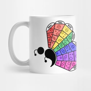 Pill Box Semicolon Butterfly Mug